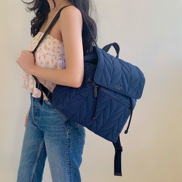 NWOT Kate Spade Ellie Large Quilted Nylon Backpack - Picture 4 of 10